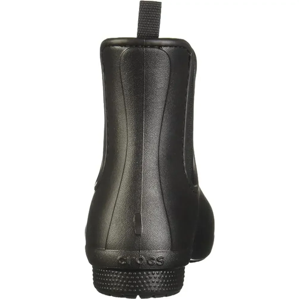 NEW Crocs Black Freesail Chelsea Ankle Rain Boot Booties Women's Size 4